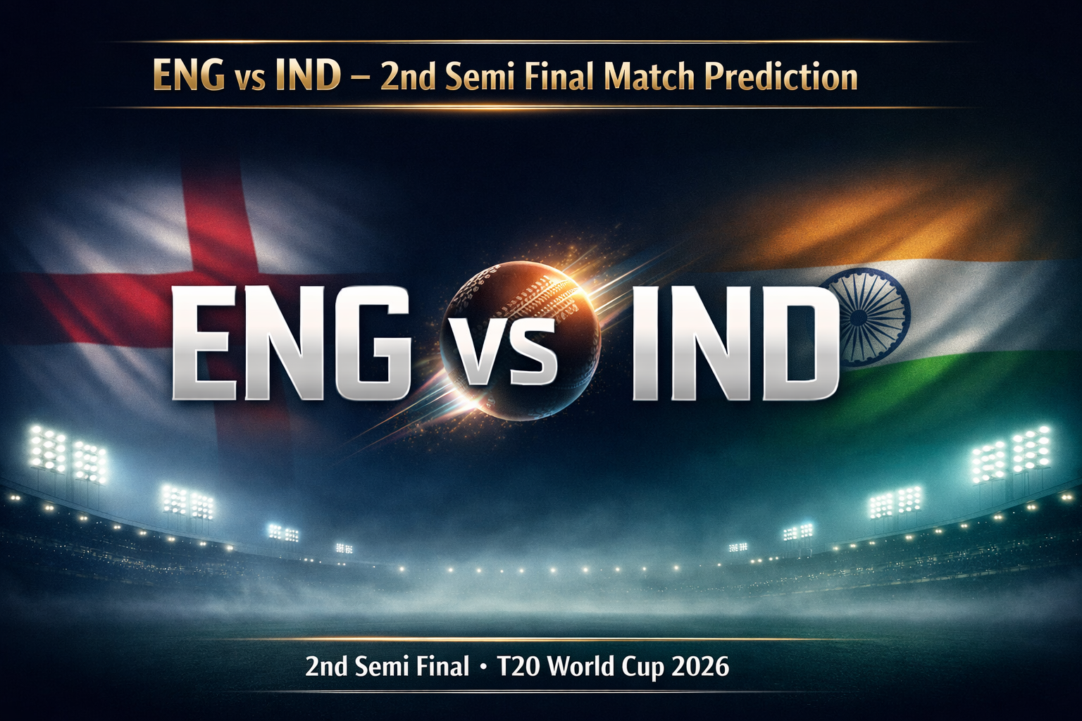 ENG vs IND Match Prediction Today: 2nd Semi-Final T20 WC 2026 Expert Analysis