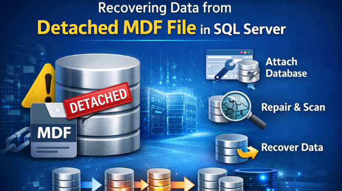 Recovering Data from Detached MDF File in SQL Server