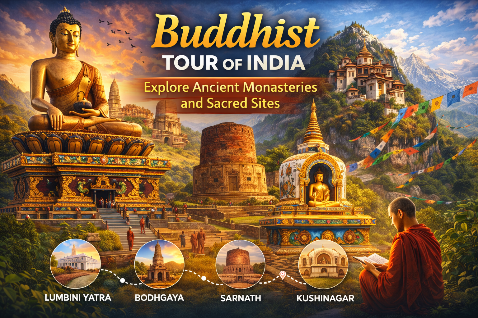 Buddhist Tour of India: Explore Ancient Monasteries and Sacred Sites