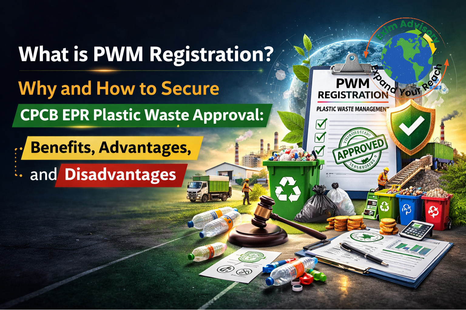 What is PWM Registration? Why and How to Secure CPCB EPR Plastic Waste Approval: Benefits, Advantages, and Disadvantages