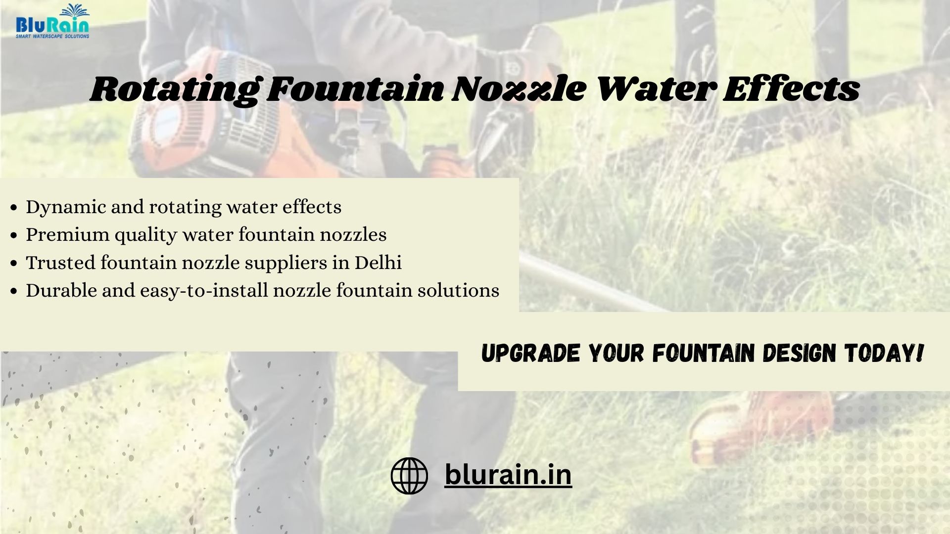 Enhance Water Features with Rotating Fountain Nozzle