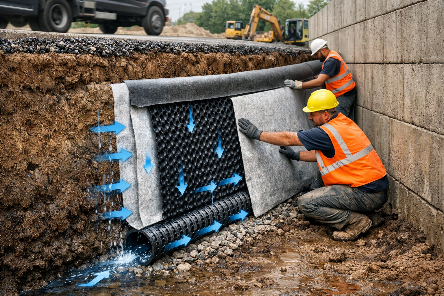 Drainage Geocomposite Systems for Modern Construction