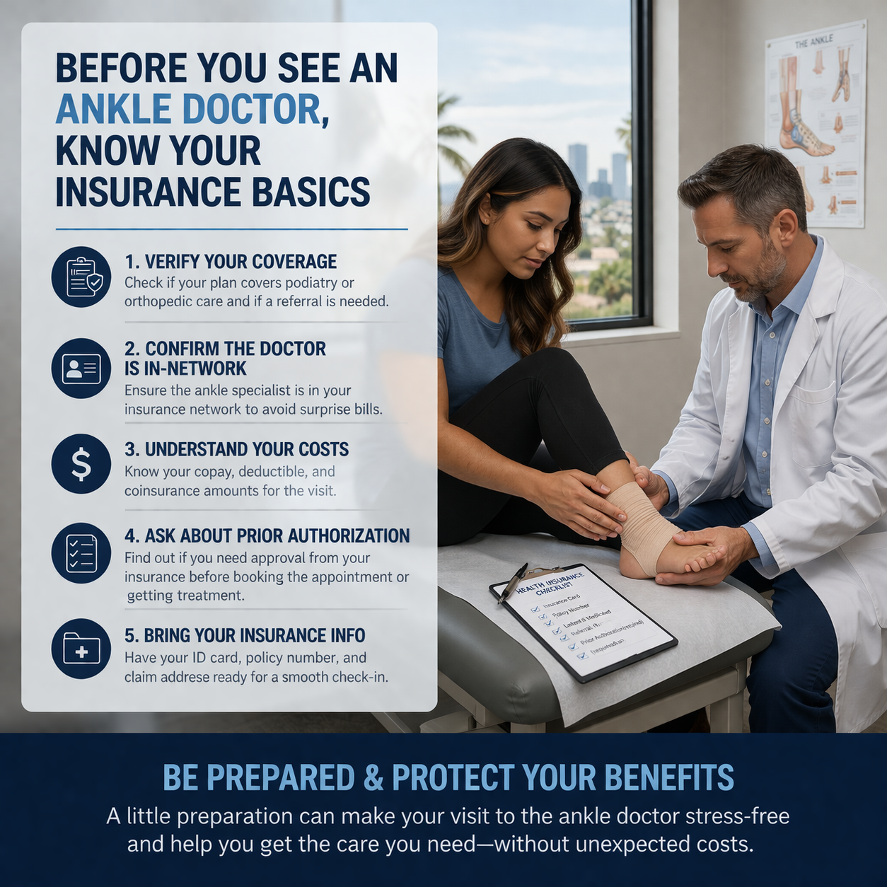 5 Insurance Tips Every Los Angeles Patient Should Know Before Seeing an Ankle Doctor