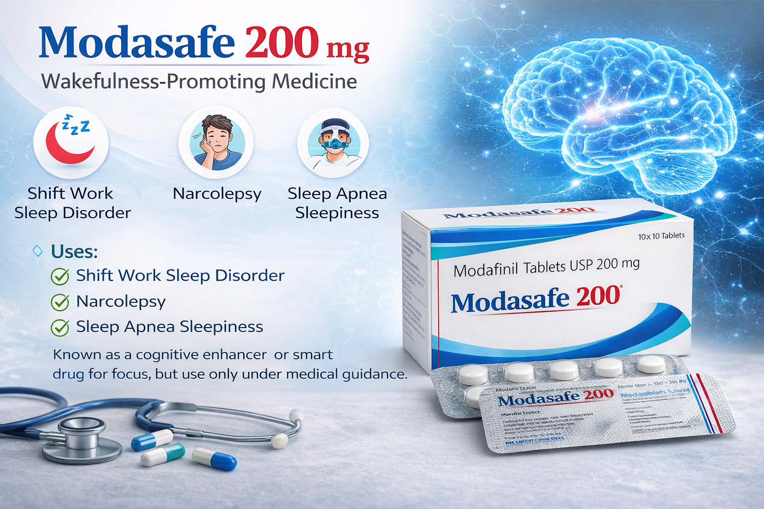 Modafinil 200 mg for Shift Work Sleep Disorder