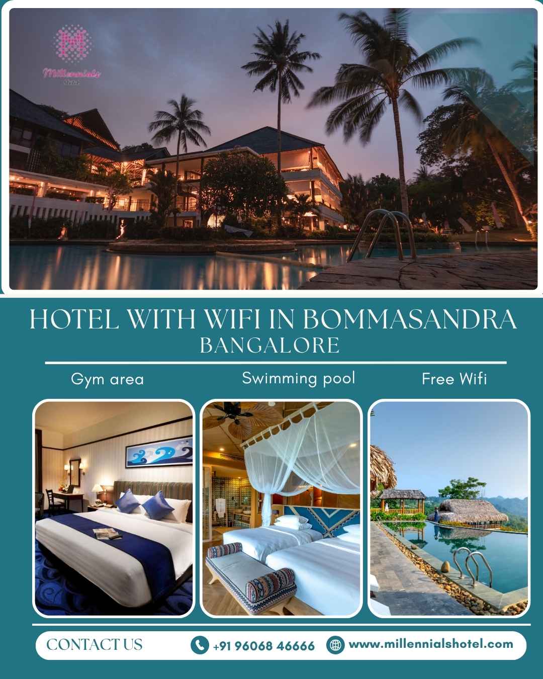 Hotel with WiFi in Bommasandra Bangalore - Millennials Hotel