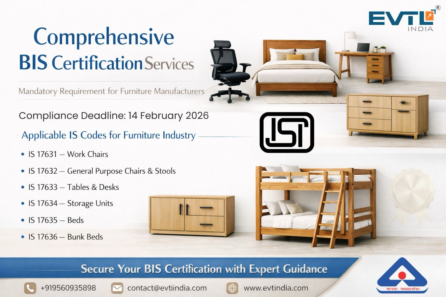BIS Certification for Furniture in India