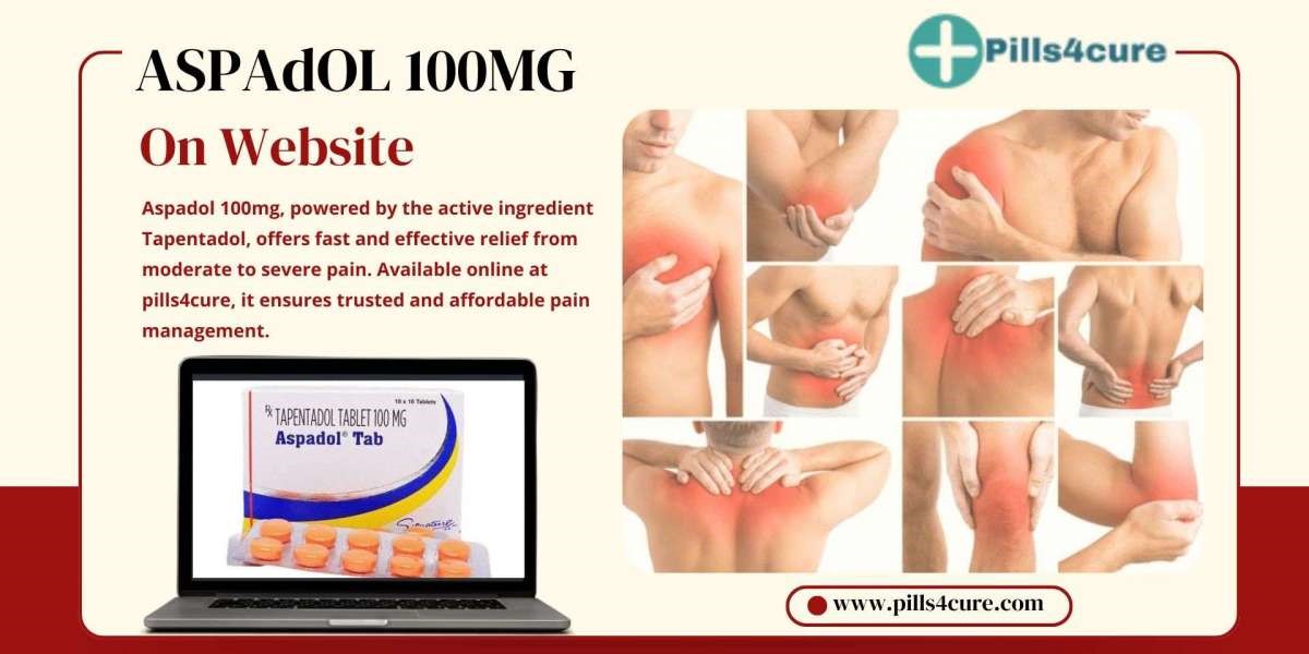 Aspadol 100mg medication box for acute pain management