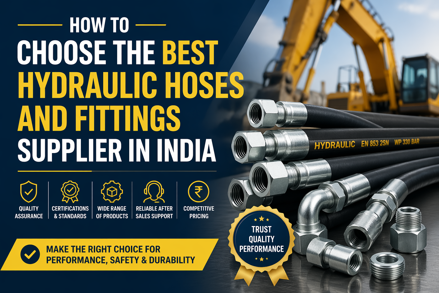 How to Choose the Best Hydraulic Hoses and Fittings Supplier in India