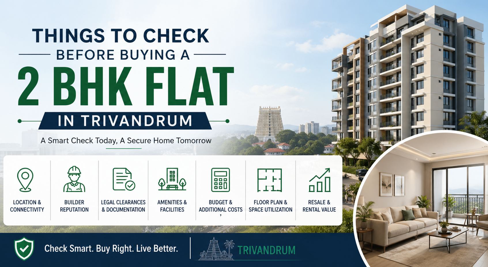 Things to Check Before Buying a 2 BHK Flat in Trivandrum