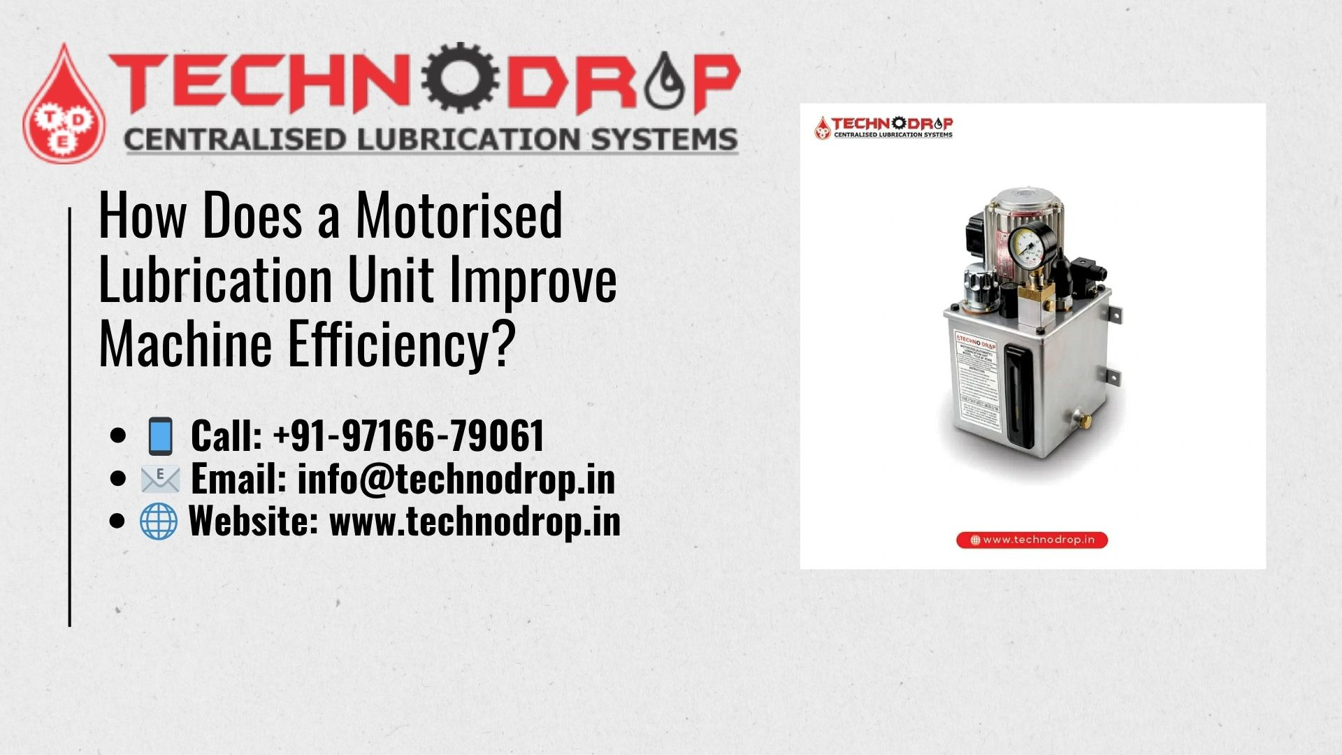 How Does a Motorised Lubrication Unit Improve Machine Efficiency?