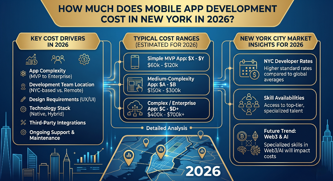 How Much Does Mobile App Development Cost in New York in 2026?