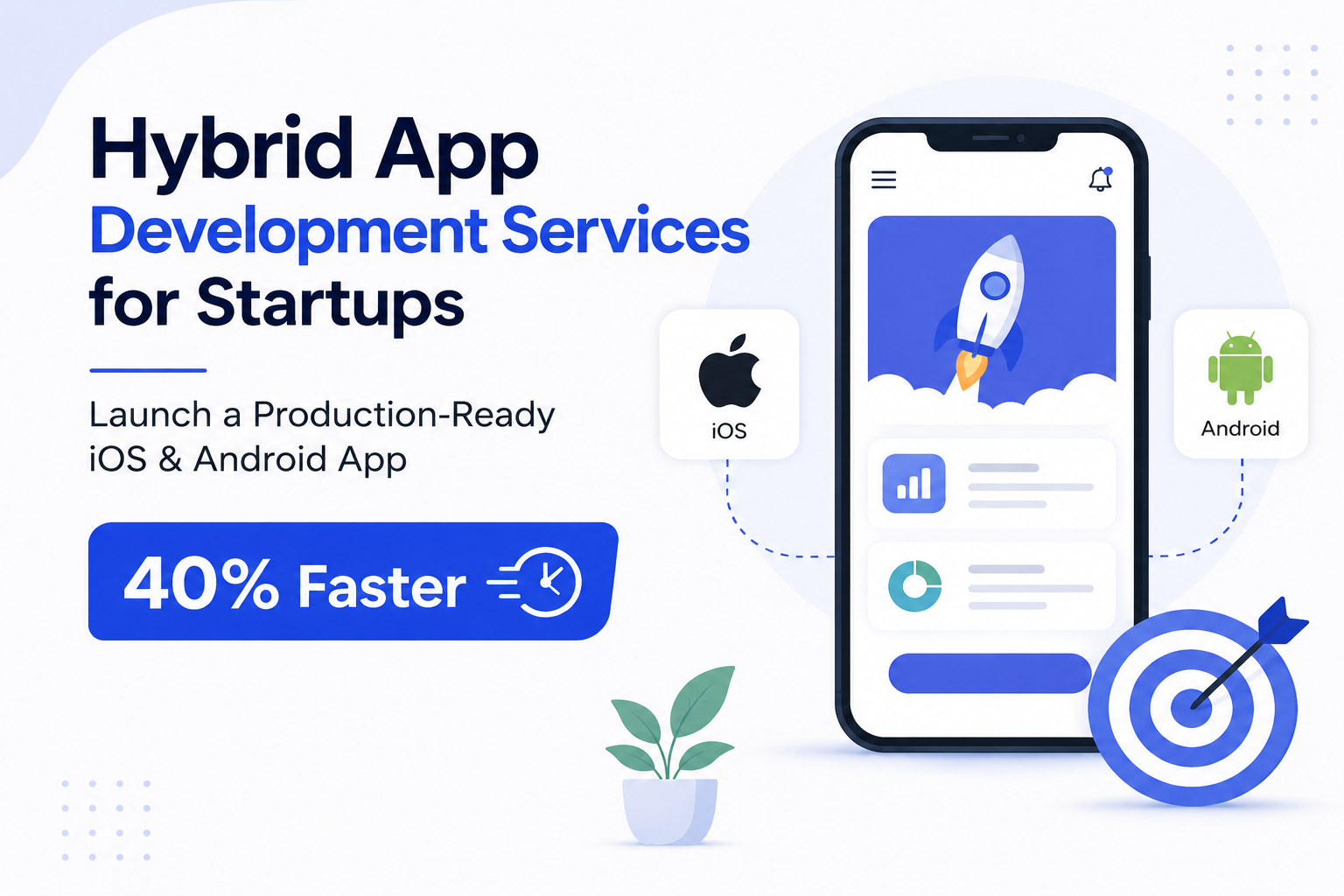 Hybrid App Development Services for Startups: Launch a Production-Ready iOS & Android App 40% Faster