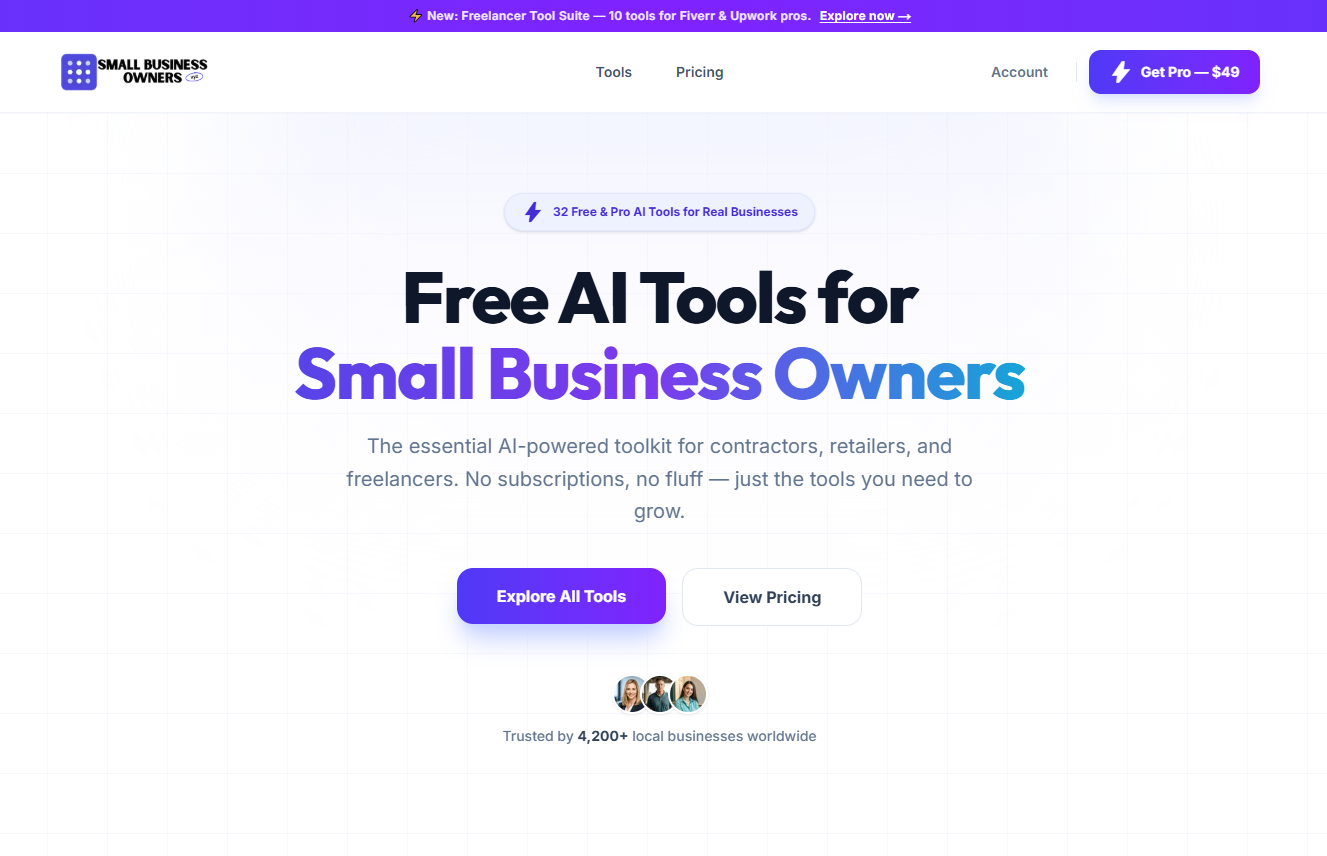 I Listed My Freelance Business on 
SmallBusinessOwners.co