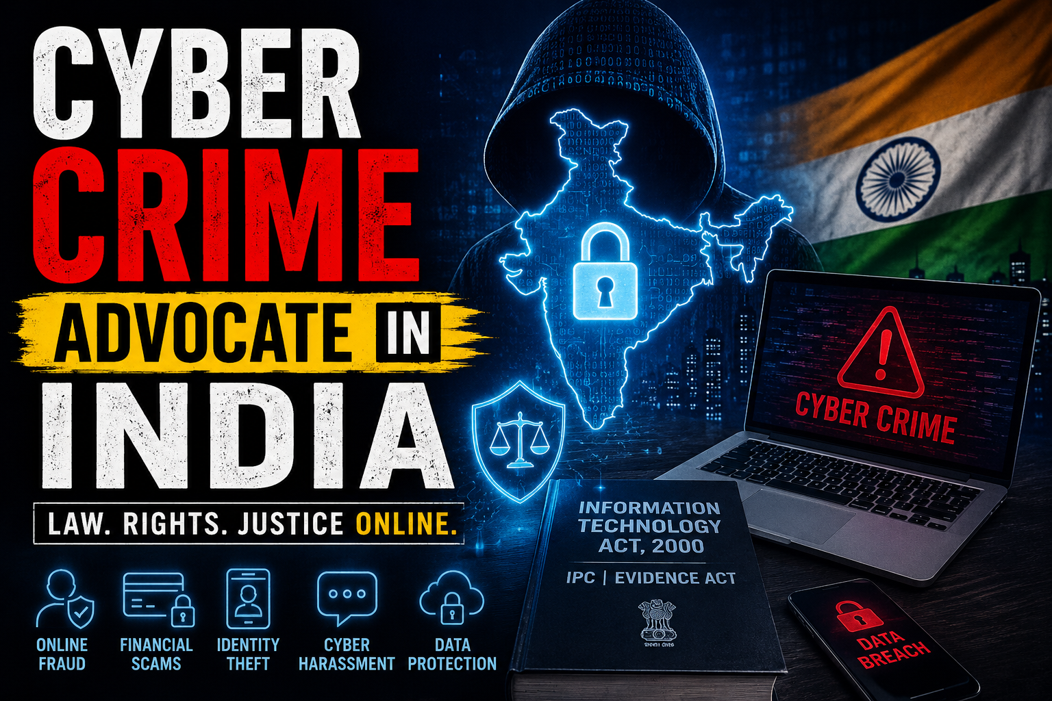 भारत में ऑनलाइन साइबर क्राइम वकील – Cyber Crime Lawyer Online in India | Advocate Deepak (IT & Cyber Law ) Helping +91-7303072764