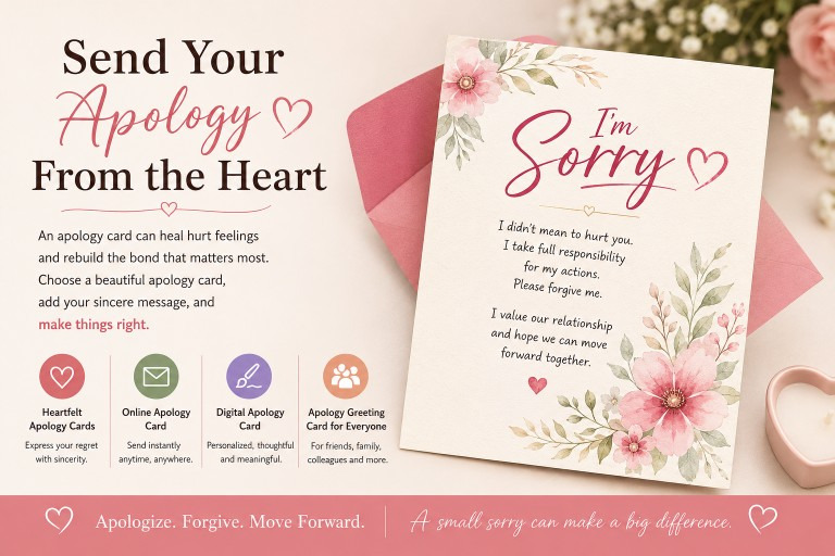 Apology Card Online: Send a Meaningful Digital Apology Card & Greeting Card