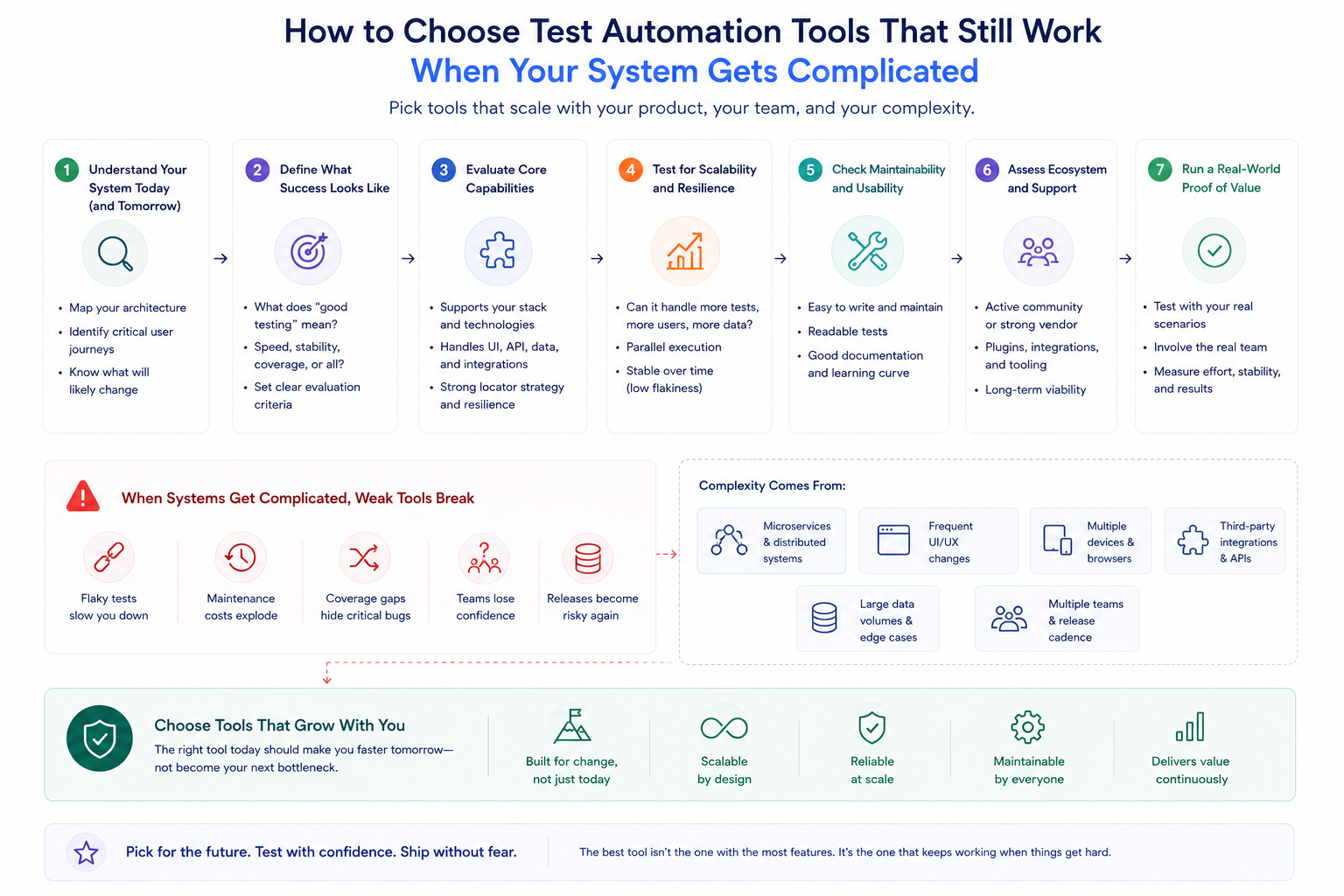 How to Choose Test Automation Tools That Still Work When Your System Gets Complicated