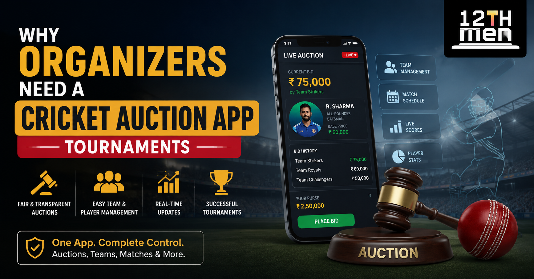 Why Organizers Needs a Cricket Auction App For Tournaments