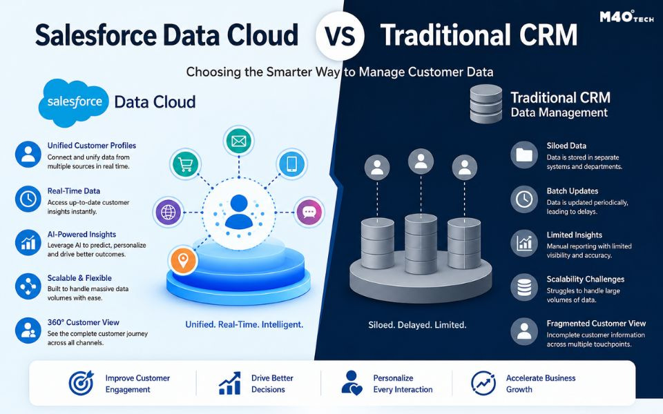 Salesforce Data Cloud vs Traditional CRM Data Management