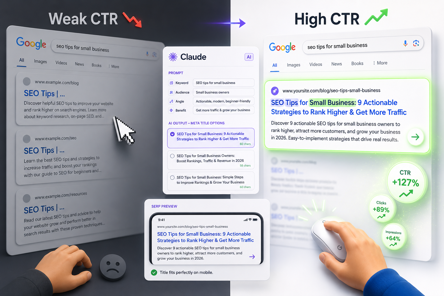 How to Write SEO Meta Titles and Descriptions That Actually Get Clicked (2026 Guide)