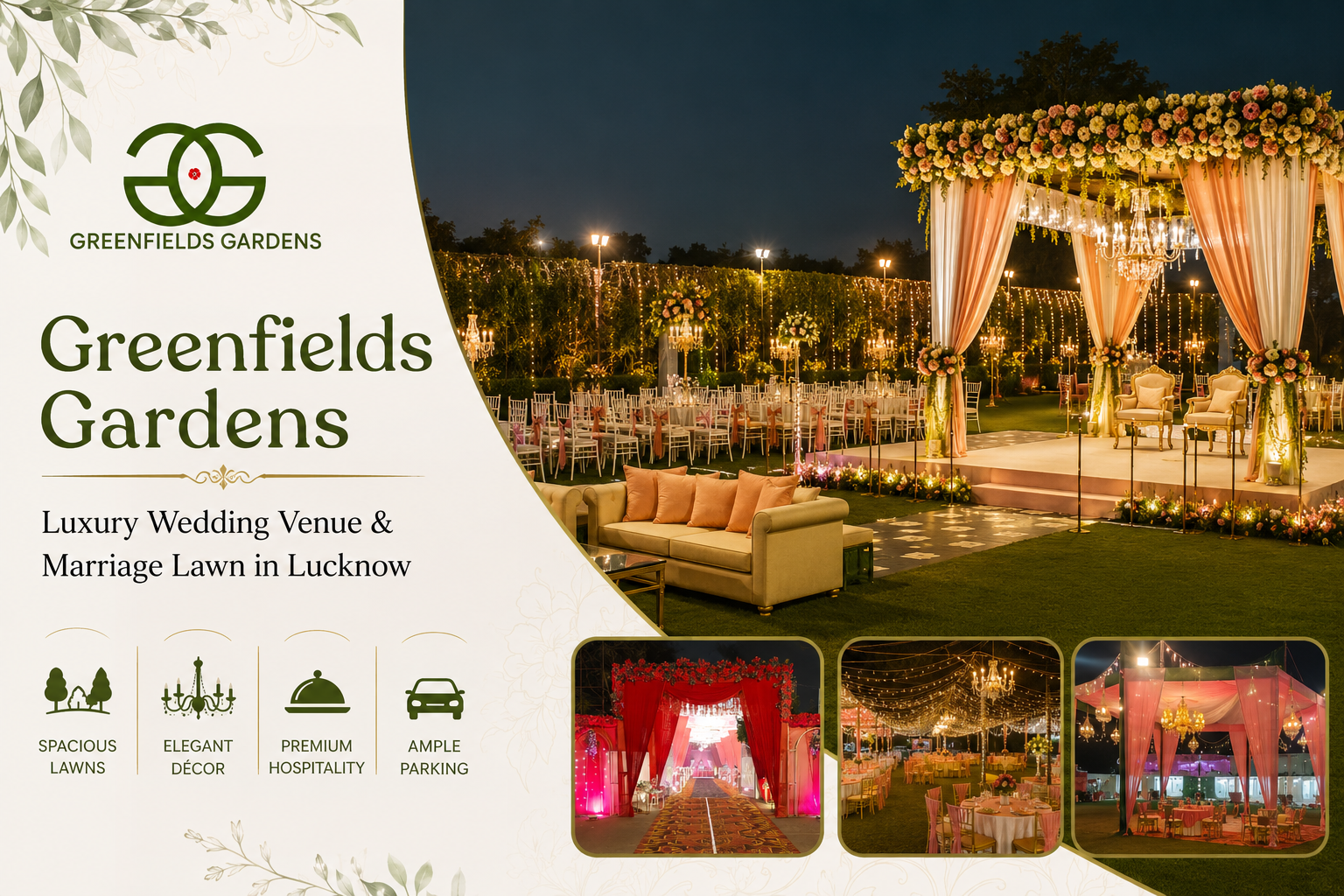Greenfields Gardens – Luxury Wedding Venue & Marriage Lawn in Lucknow