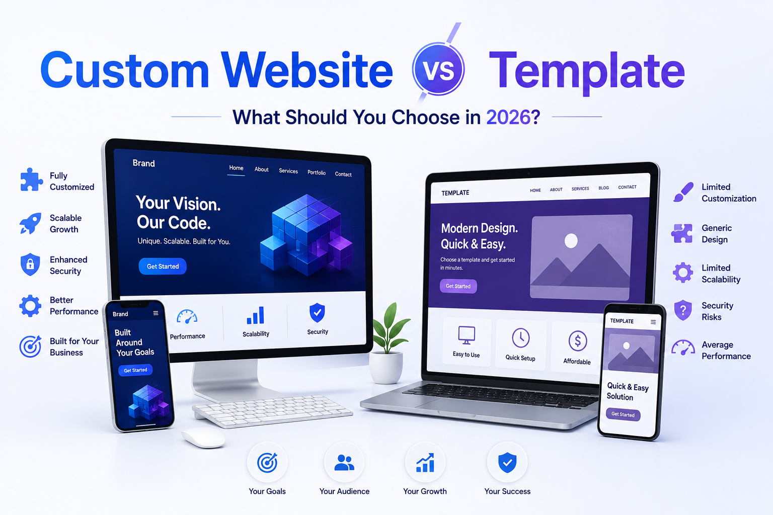 Custom Website vs Template: What Should You Choose in 2026?