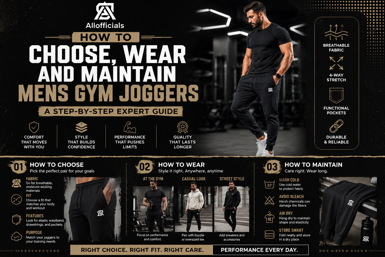 How to Choose, Wear and Maintain Mens Gym Joggers: A Step-by-Step Expert Guide