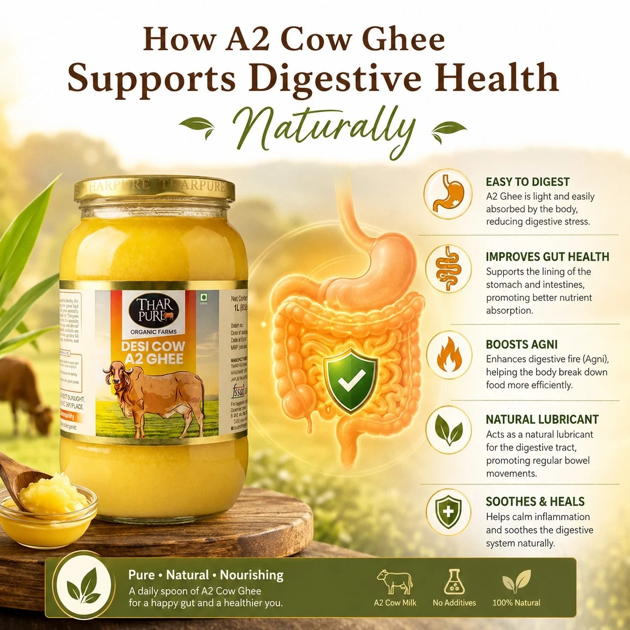 How A2 Cow Ghee Supports Digestive Health Naturally