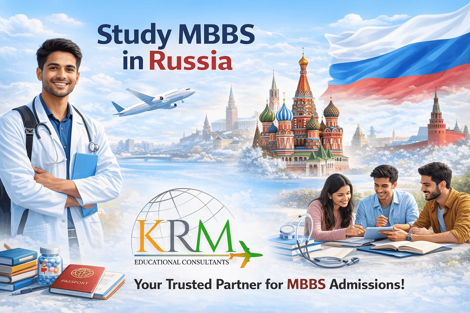 Study MBBS in Russia with KRM Educational Consultants – Your Gateway to a Successful Medical Career