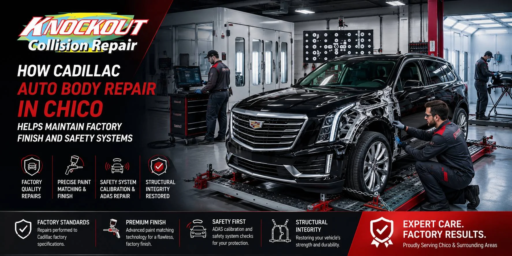 How Cadillac Auto Body Repair In Chico Helps Maintain Factory Finish And Safety Systems