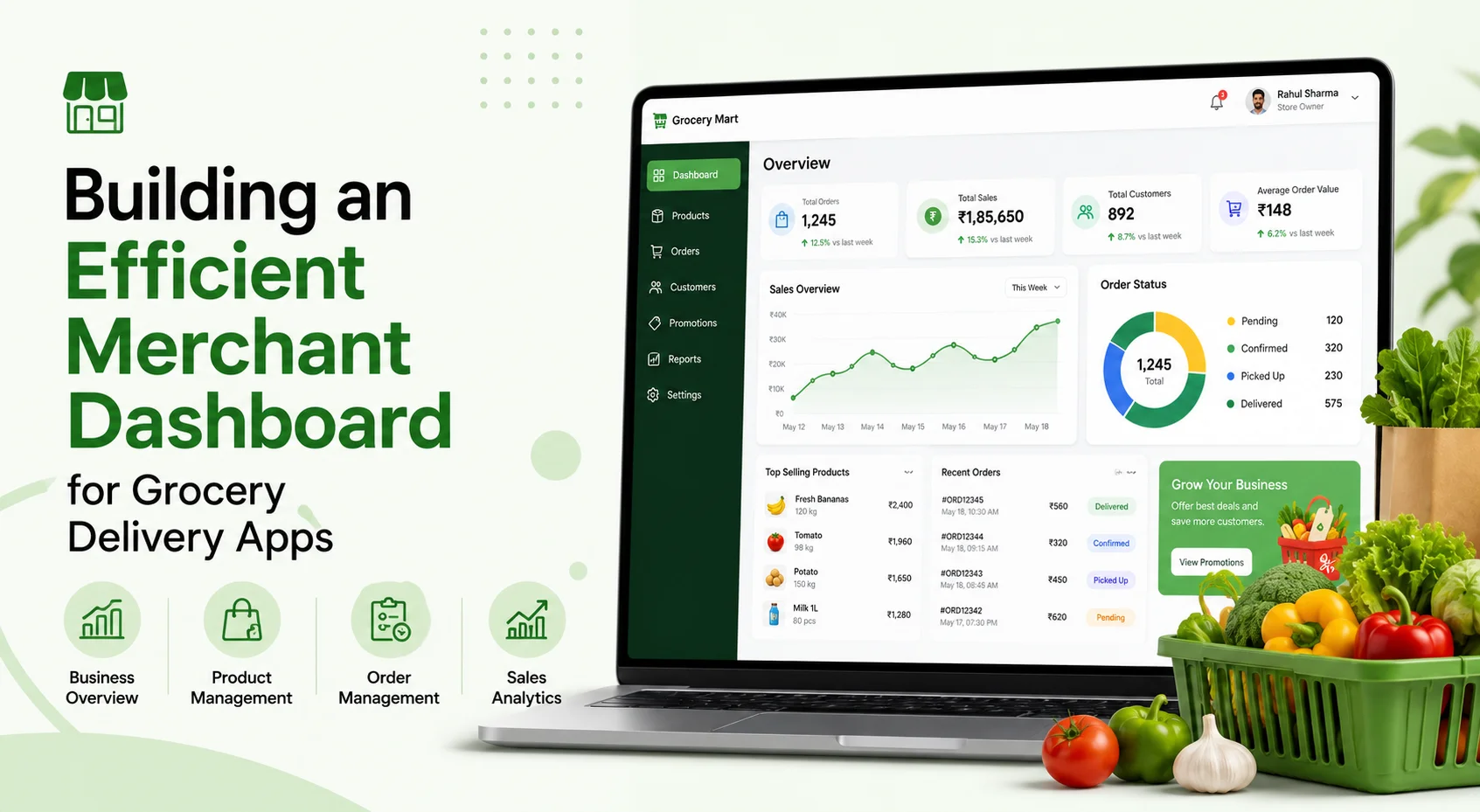 Building an Efficient Merchant Dashboard for Grocery Delivery Apps