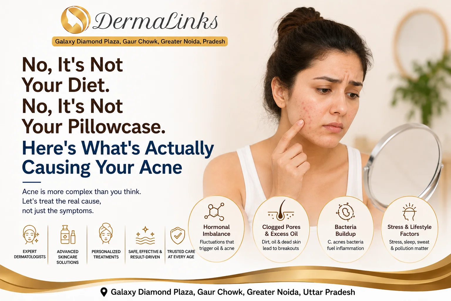 No, It's Not Your Diet. No, It's Not Your Pillowcase. Here's What's Actually Causing Your Acne
