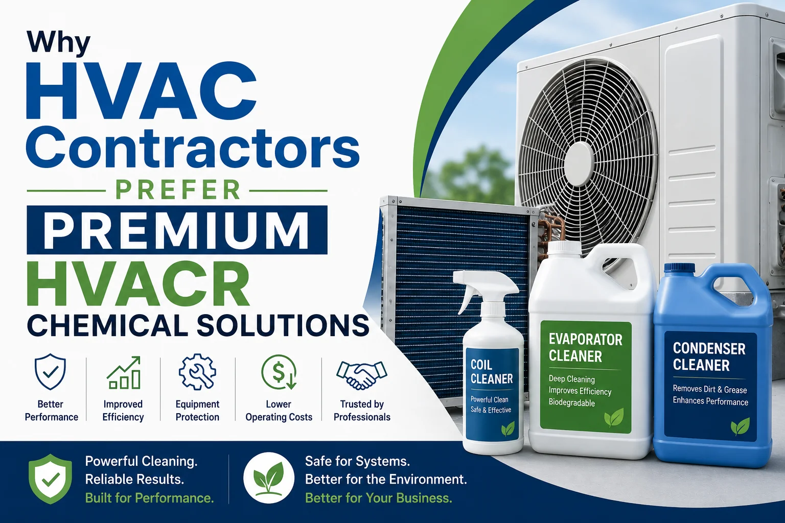 Why HVAC Contractors Prefer Premium HVACR Chemical Solutions