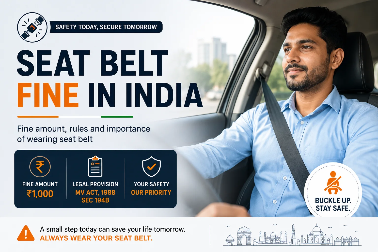 Seat Belt Fine in India 2026: Rear Seat Belt Law, Rules & Penalties Explained