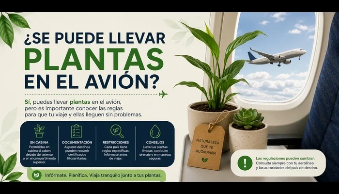 Se pueden llevar plantas en el avión: Normativas para vuelos nacionales e internacionales