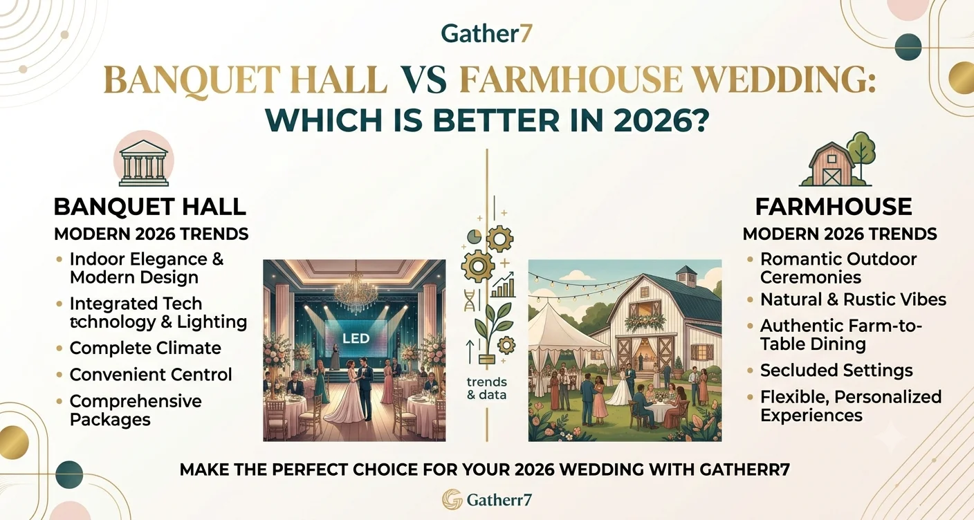 Banquet Hall vs Farmhouse Wedding: Which Is Better in 2026?