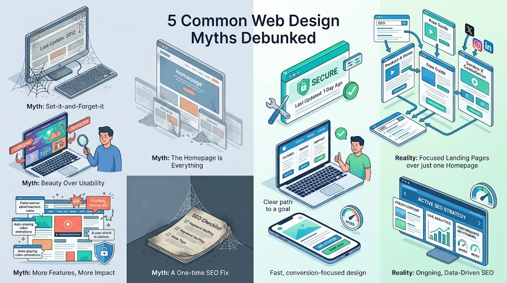 5 Common Web Design Myths Debunked by Industry Professionals
