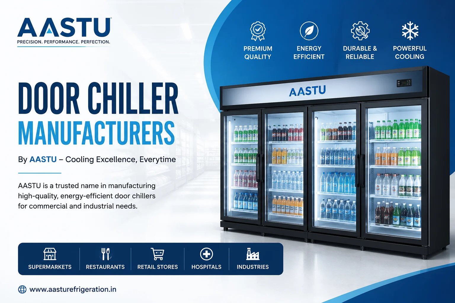 Why Supermarkets Prefer 3 Door Chillers for Beverage Display