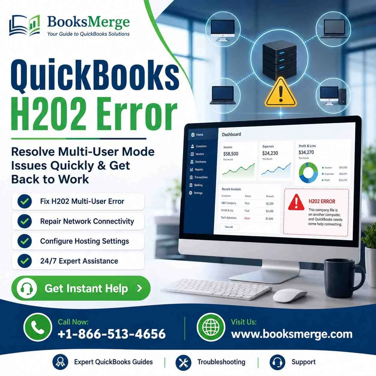 How to use QuickBooks File Doctor for H202 error?