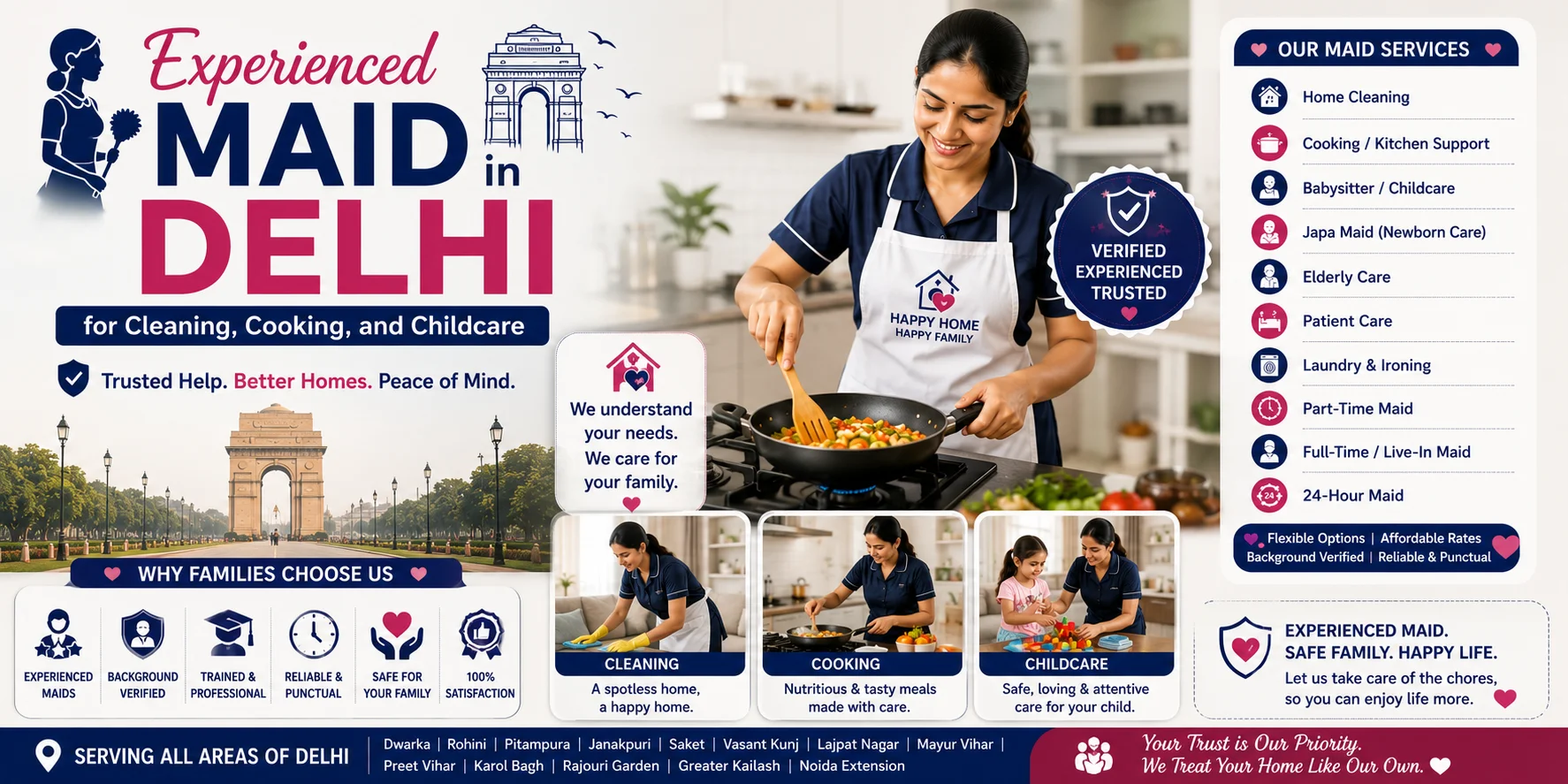 What to Consider Before Hiring Maid Services Delhi for Your Home