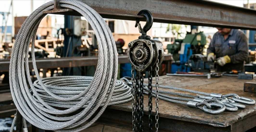 The Muscle Behind the Rig How Chain Blocks and Stainless Steel Wire Ropes Drive Heavy Industry