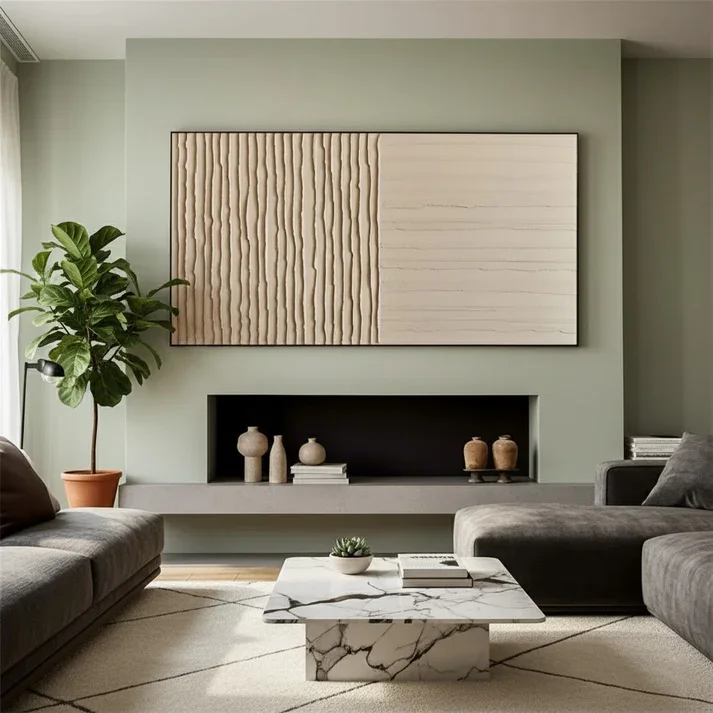 Why Textured Wabi-Sabi Wall Art Is Perfect for Modern Minimalist Interiors