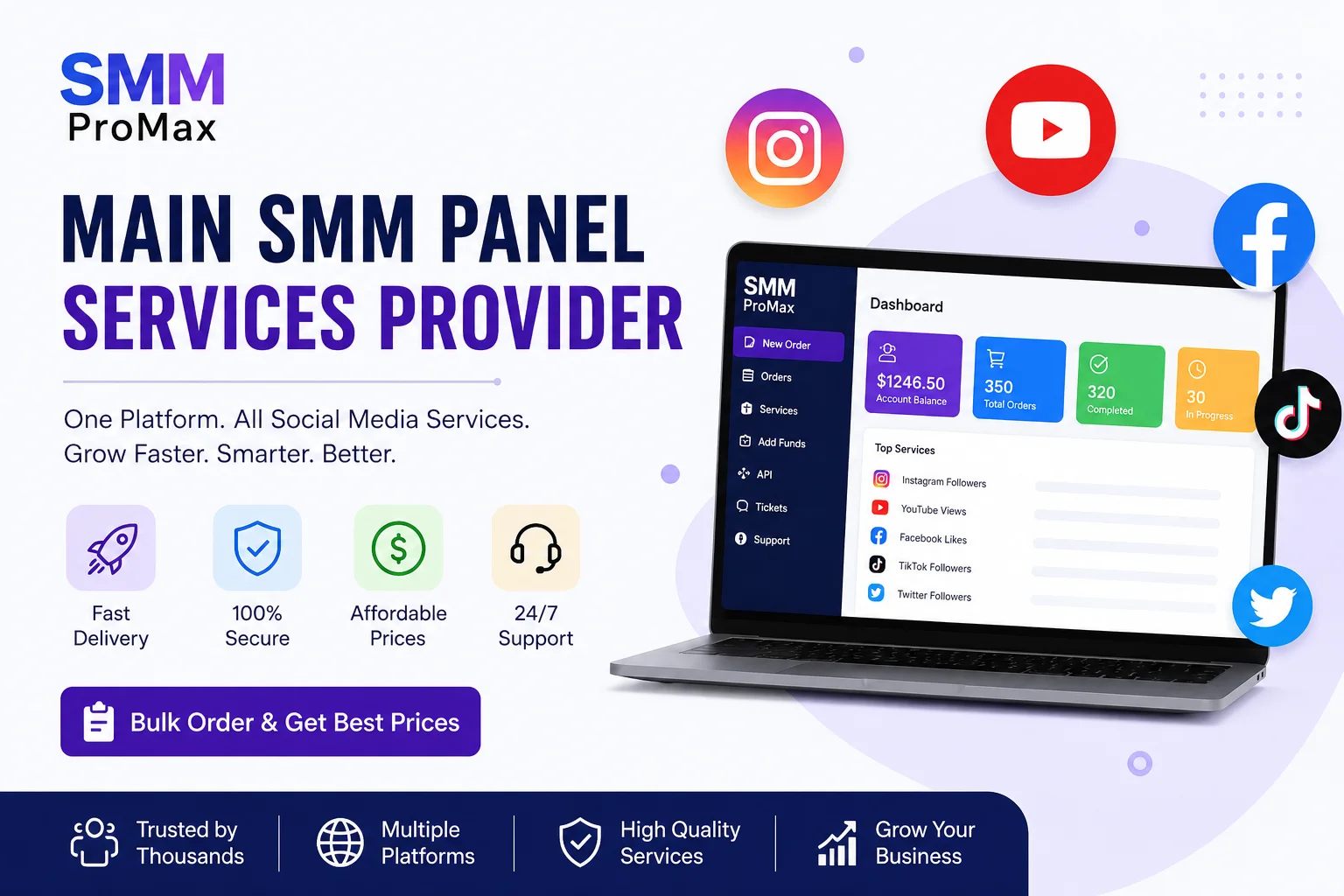 Main SMM Panel Services Provider for Social Media Growth