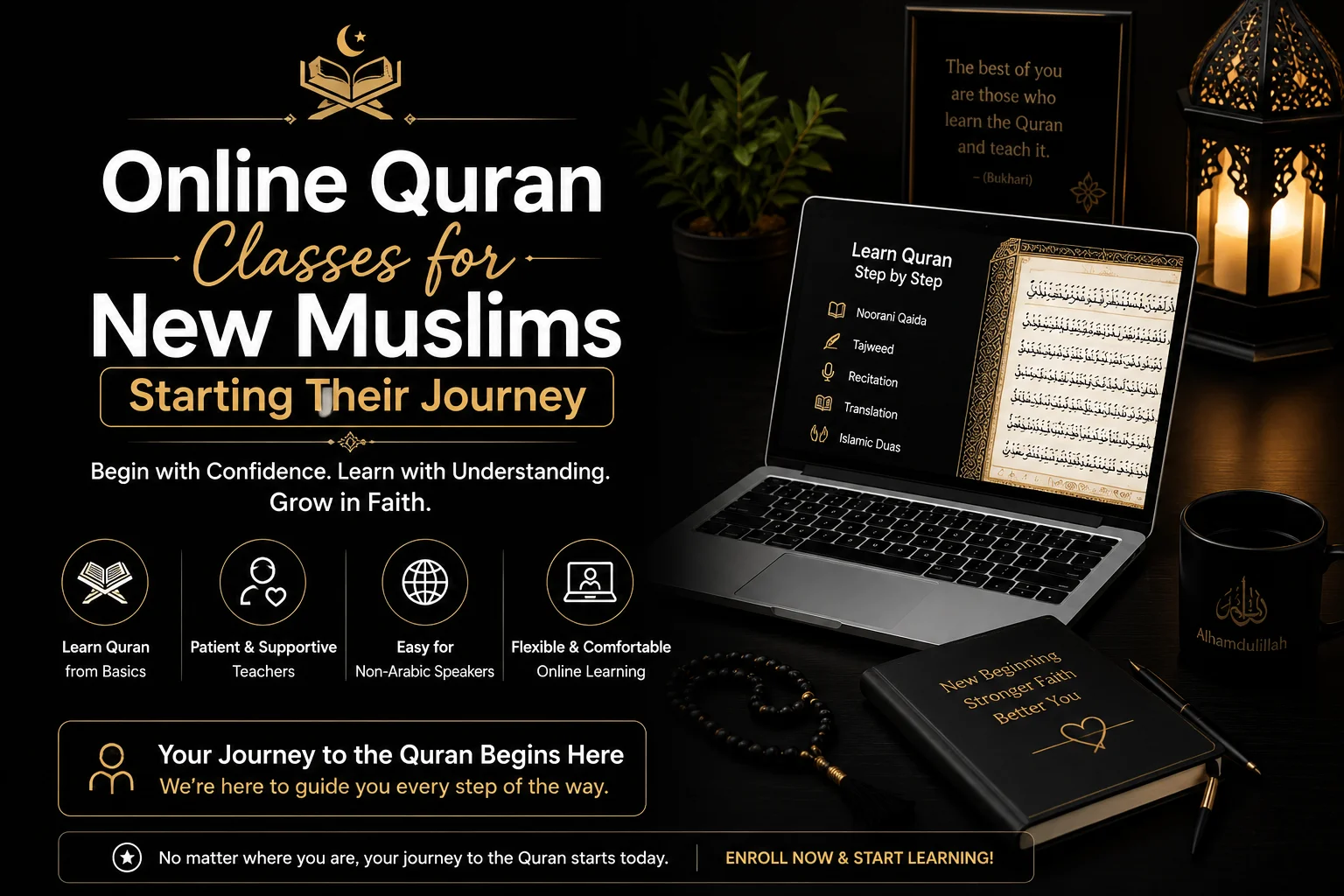 Online Quran Classes for New Muslims Starting Their Journey