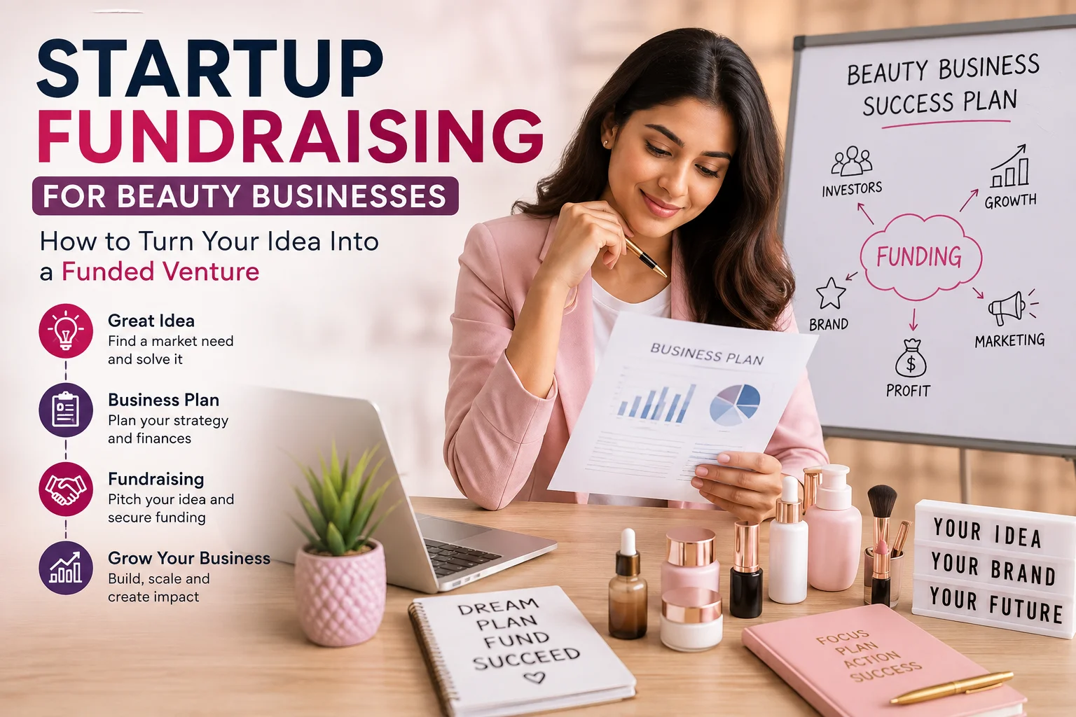 Startup Fundraising for Beauty Businesses: How to Turn Your Idea Into a Funded Venture