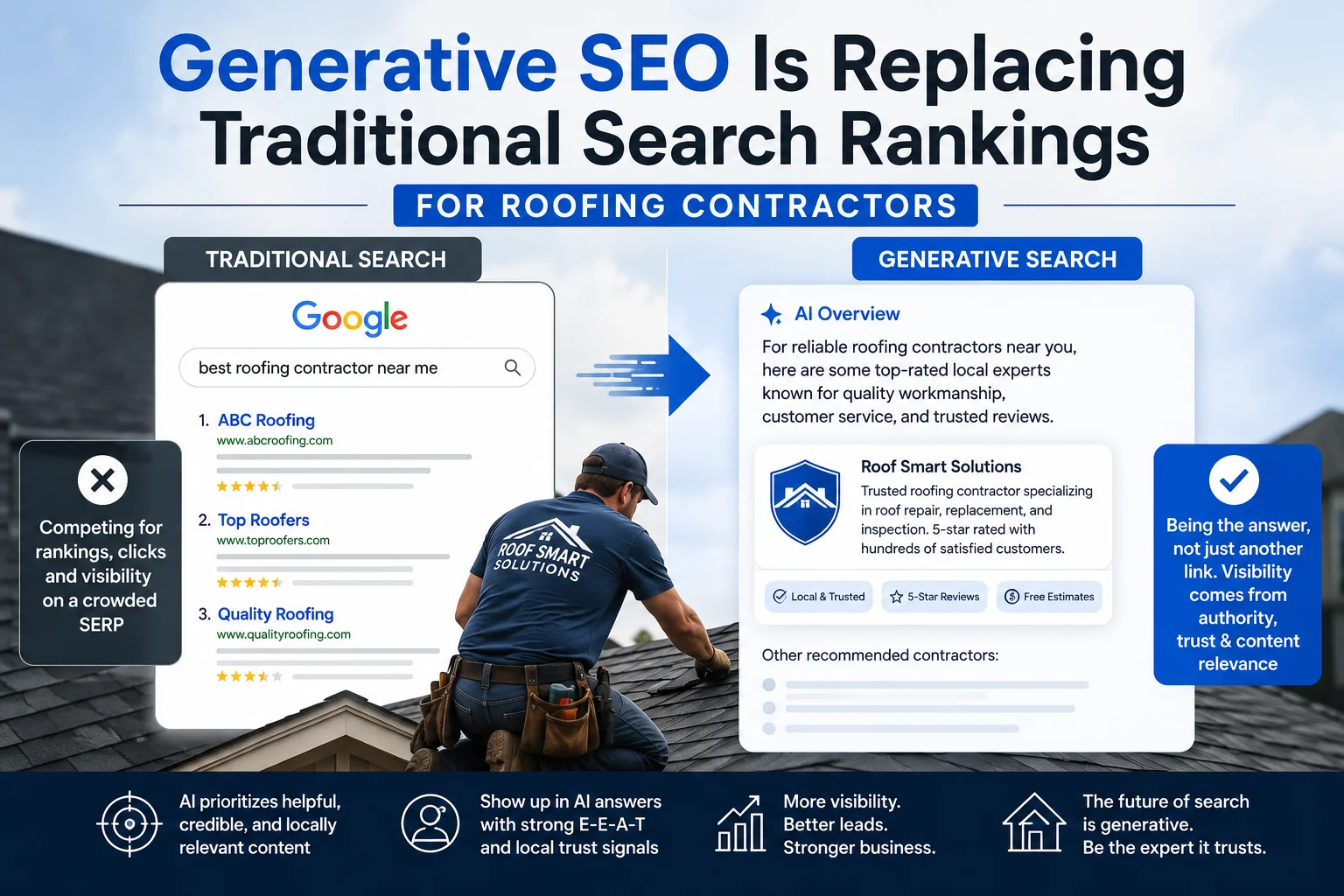 How Generative SEO Is Replacing Traditional Search Rankings for Roofing Contractors