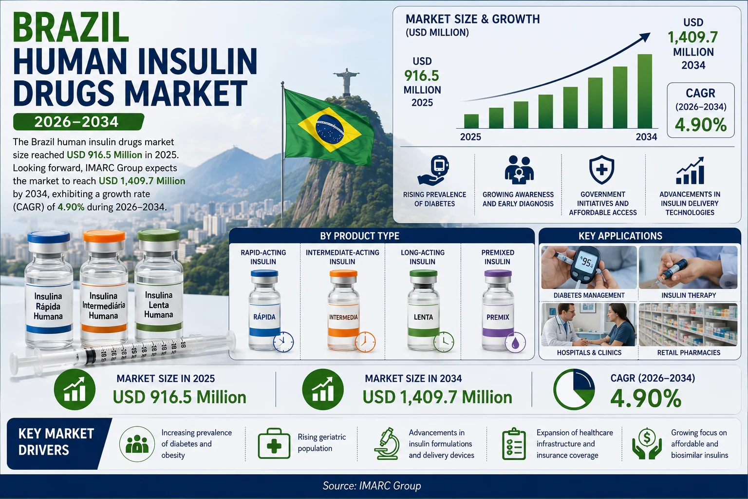 Brazil Human Insulin Drugs Market Size, Demand Trends and Growth Forecast 2026–2034
