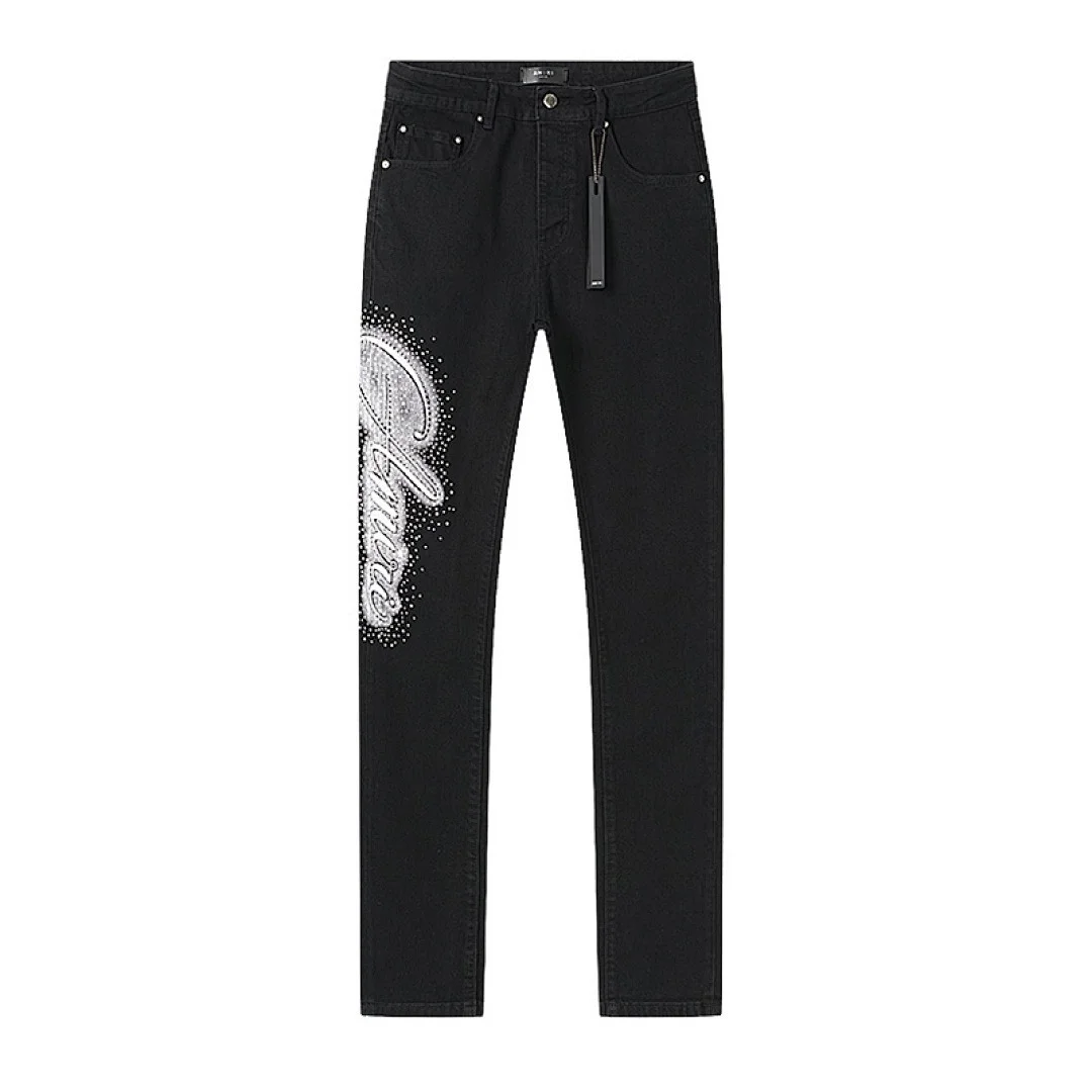 Where To Buy Authentic Amiri Applique Thrasher Black Jeans Online