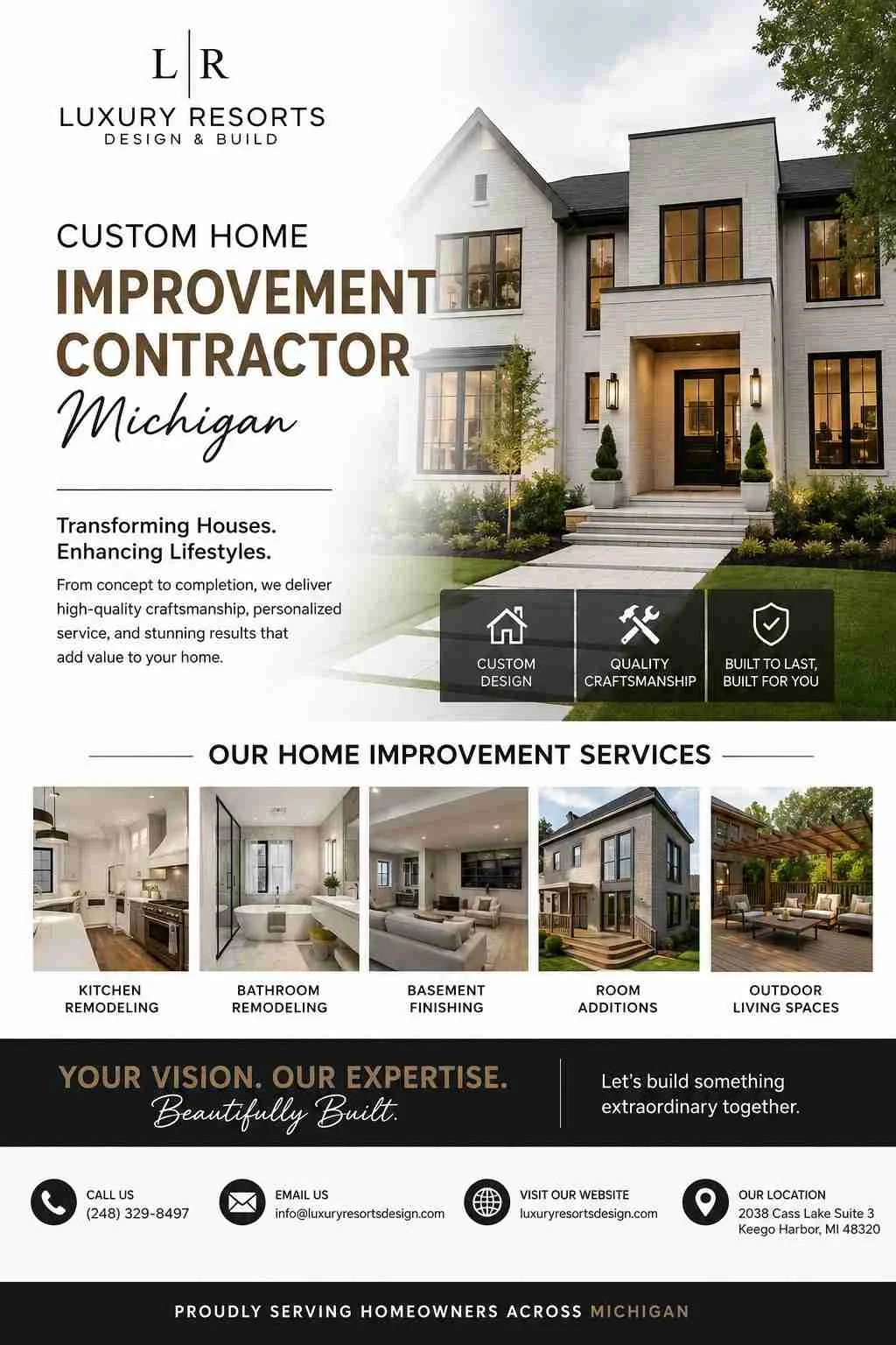 Built for Michigan Living: How Custom Home Improvement Contractors Design Homes That Last
