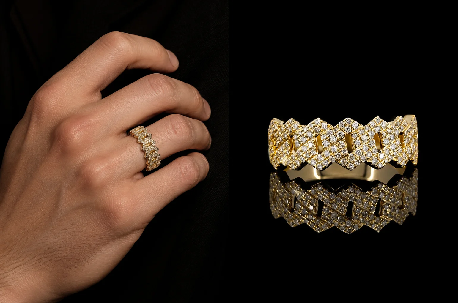 mens moissanite rings