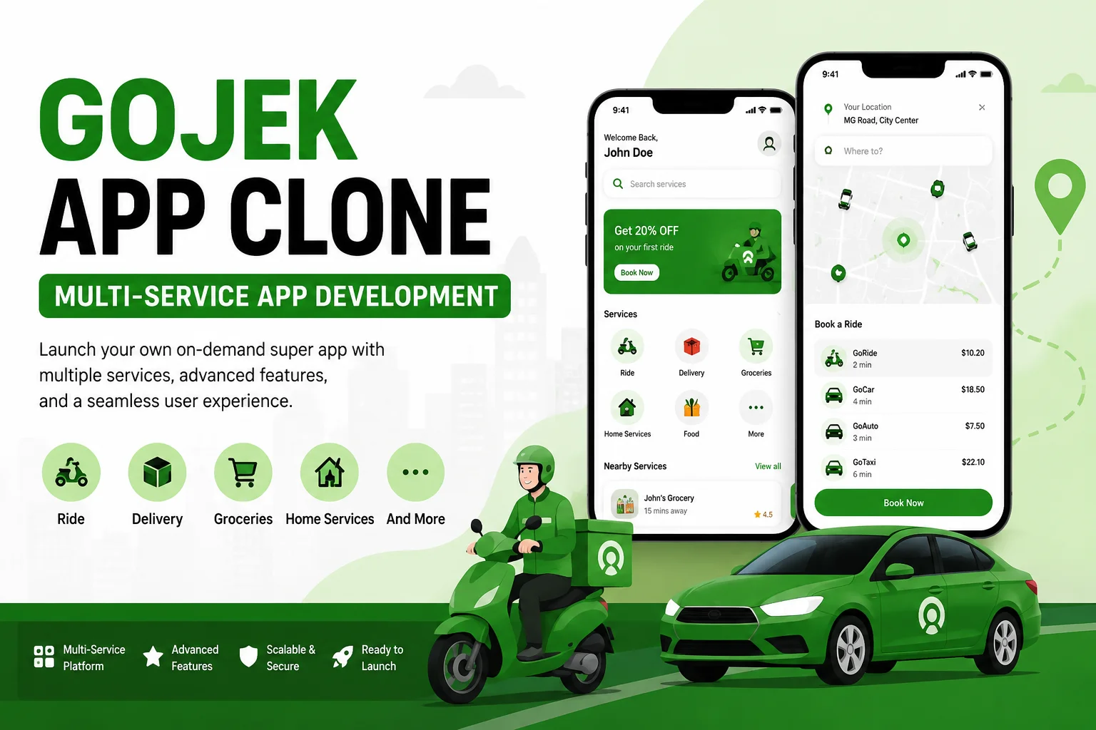 Gojek App Clone Multi-Service App Development